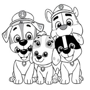 PAW Patrol Friends Coloring Page