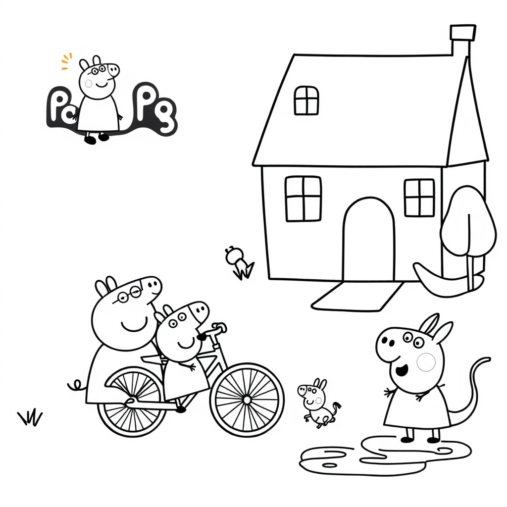 Kolorowanka: Świat Peppy