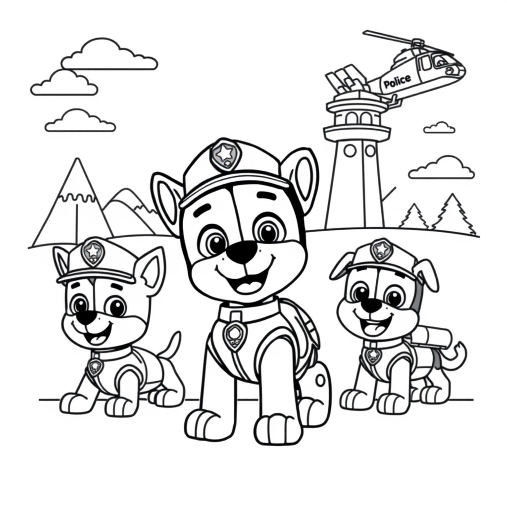 Kolorowanka: Psi Patrol