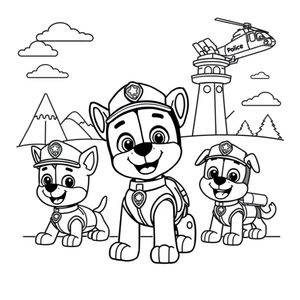 Kolorowanka: Psi Patrol