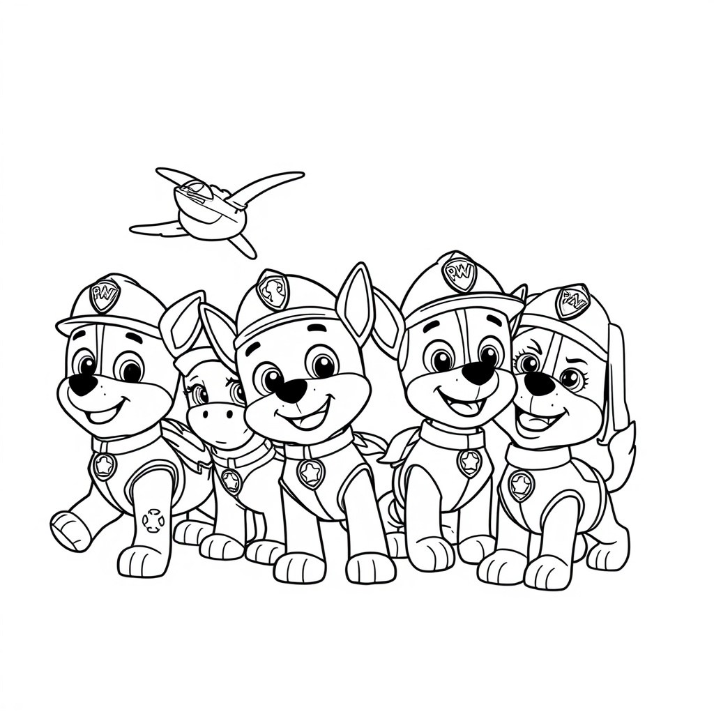 Kolorowanka Psi Patrol: Bohaterowie na Służbie