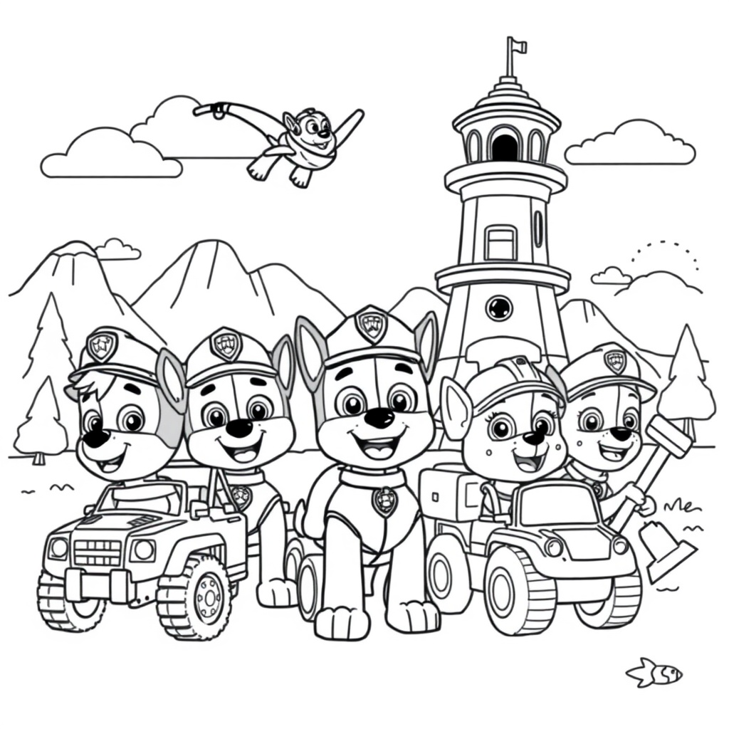 PAW Patrol Coloring Book: Heroic Pups