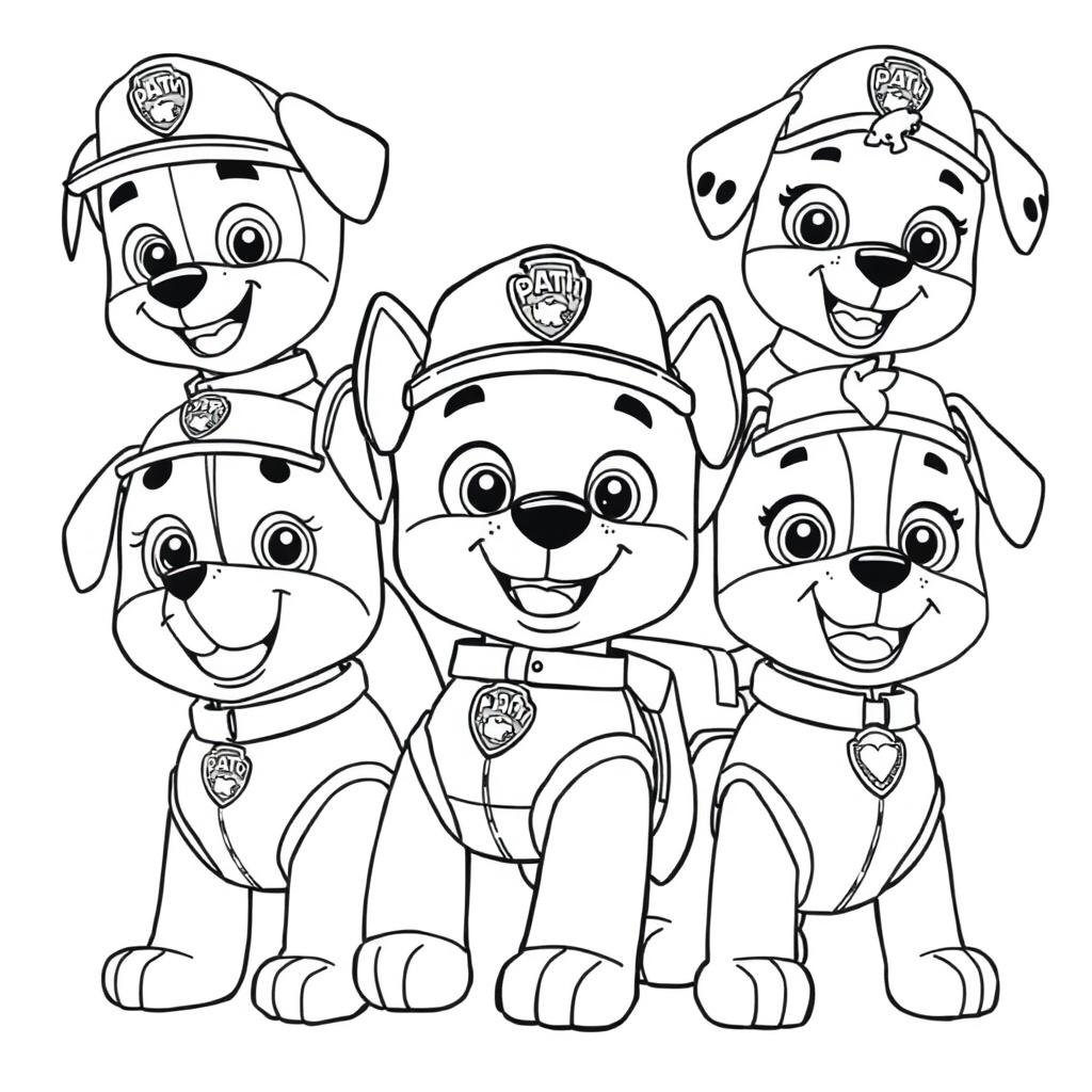 Kolorowanka z Psiego Patrolu