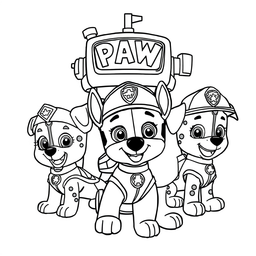 Libro para Colorear de La Patrulla Canina