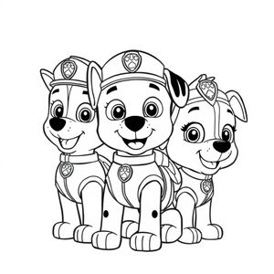 Action Pups Coloring Book