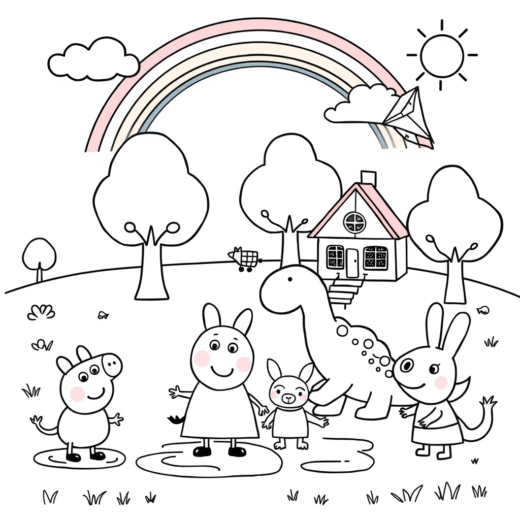 Peppa Pig and Friends Coloring Book