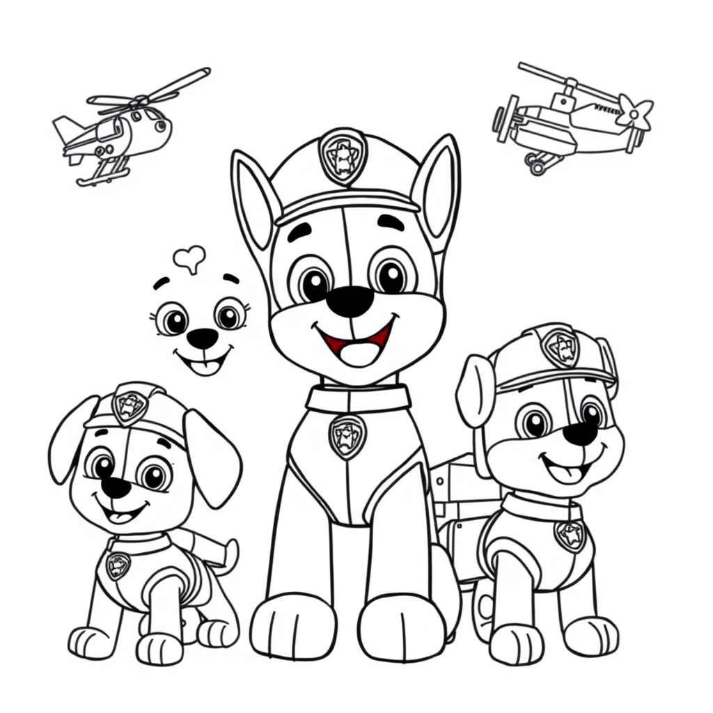 Libro para Colorear de Patrulla de Cachorros