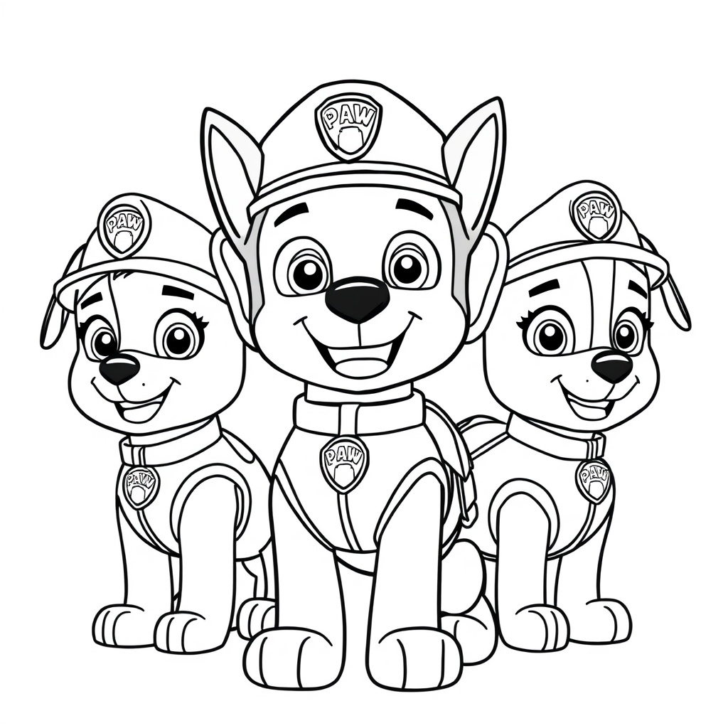 Patrulla Canina: ¡Páginas para Colorear de Acción!