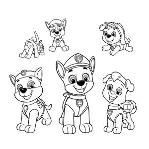 Coloring Book: PAW Patrol in Action