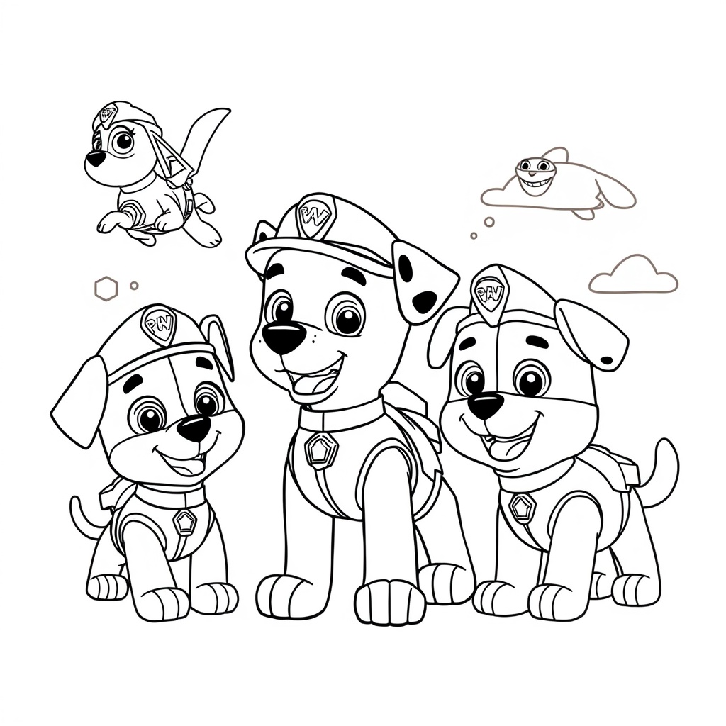 Kolorowanka PAW Patrol: Przygody Psiego Patrolu