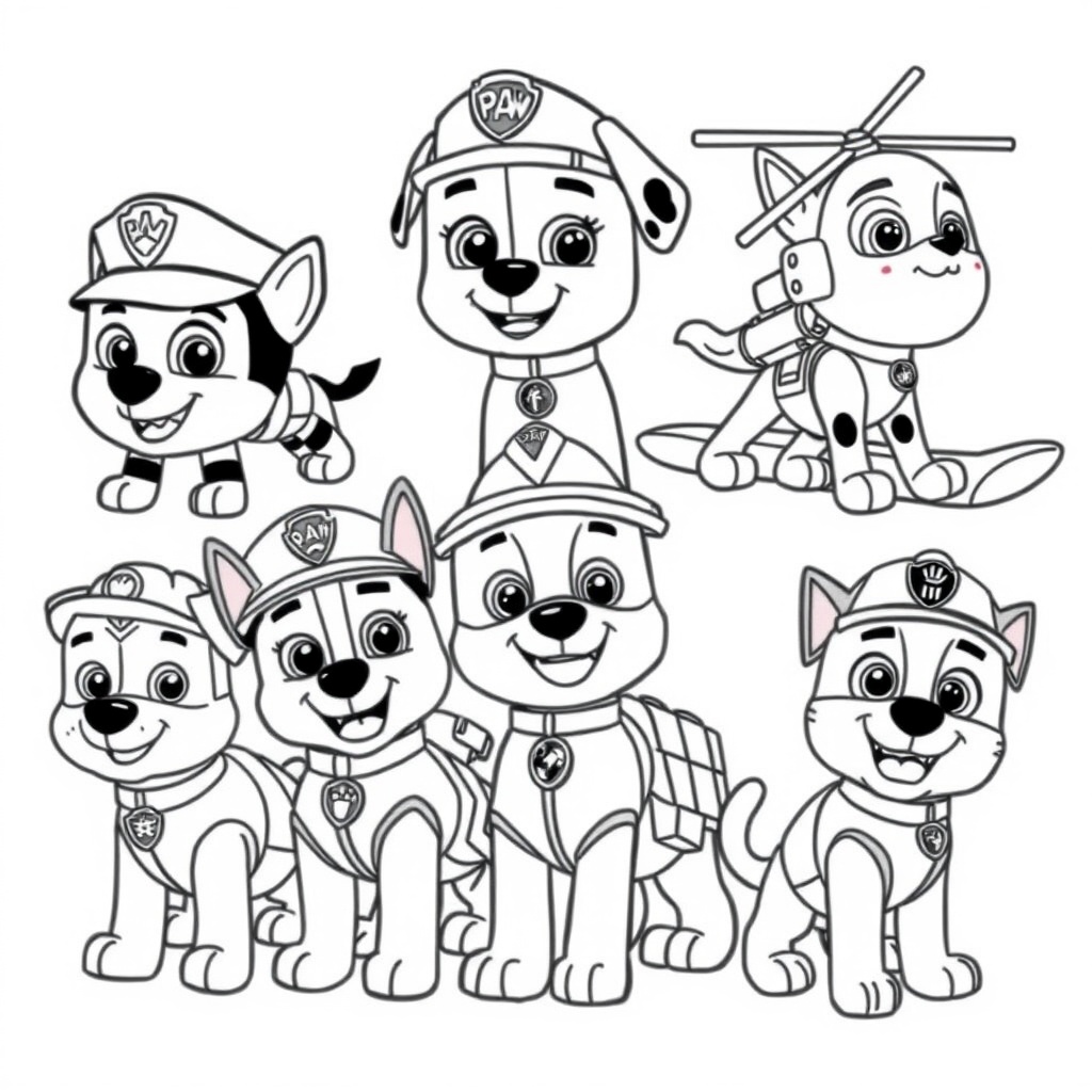 Libro para Colorear de La Patrulla Canina