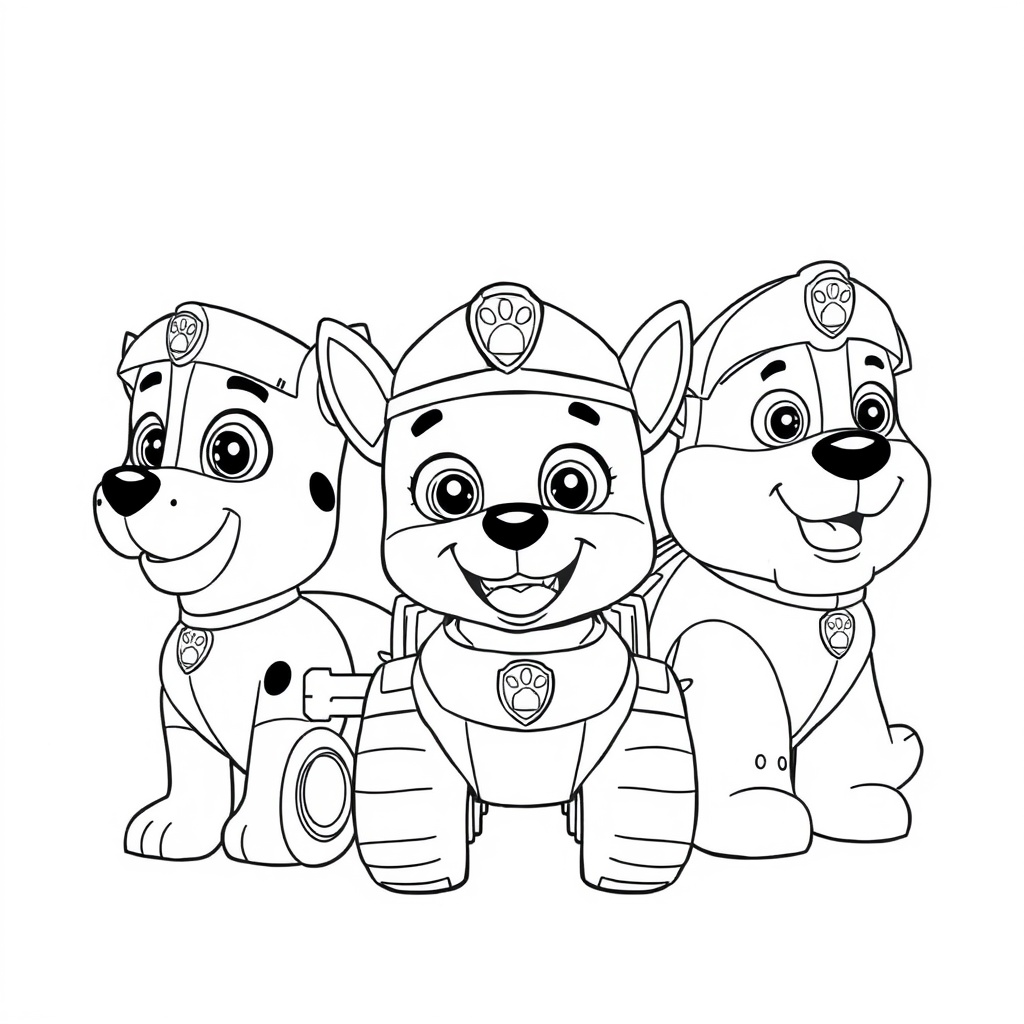 Psi Patrol: Kolorowanka Zabawnych Bohaterów