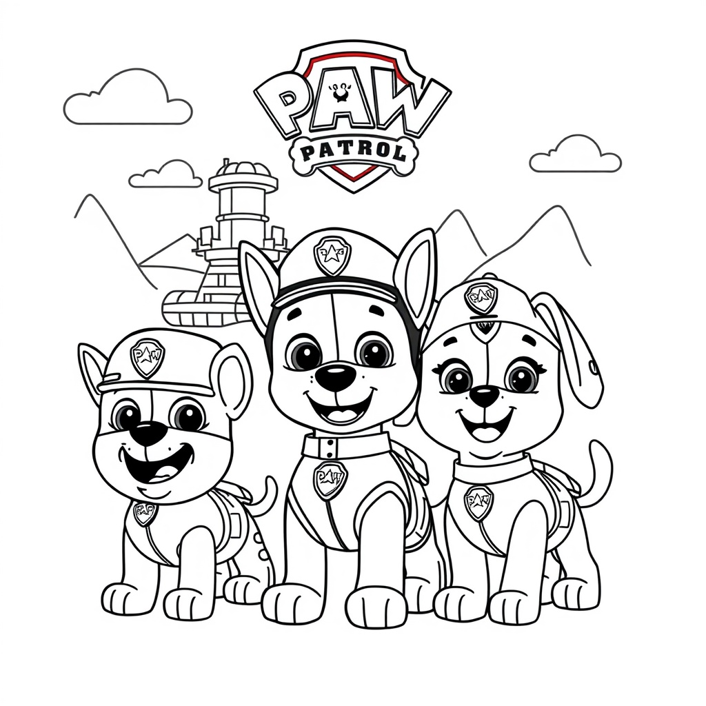 Kolorowanka "Psi Patrol"