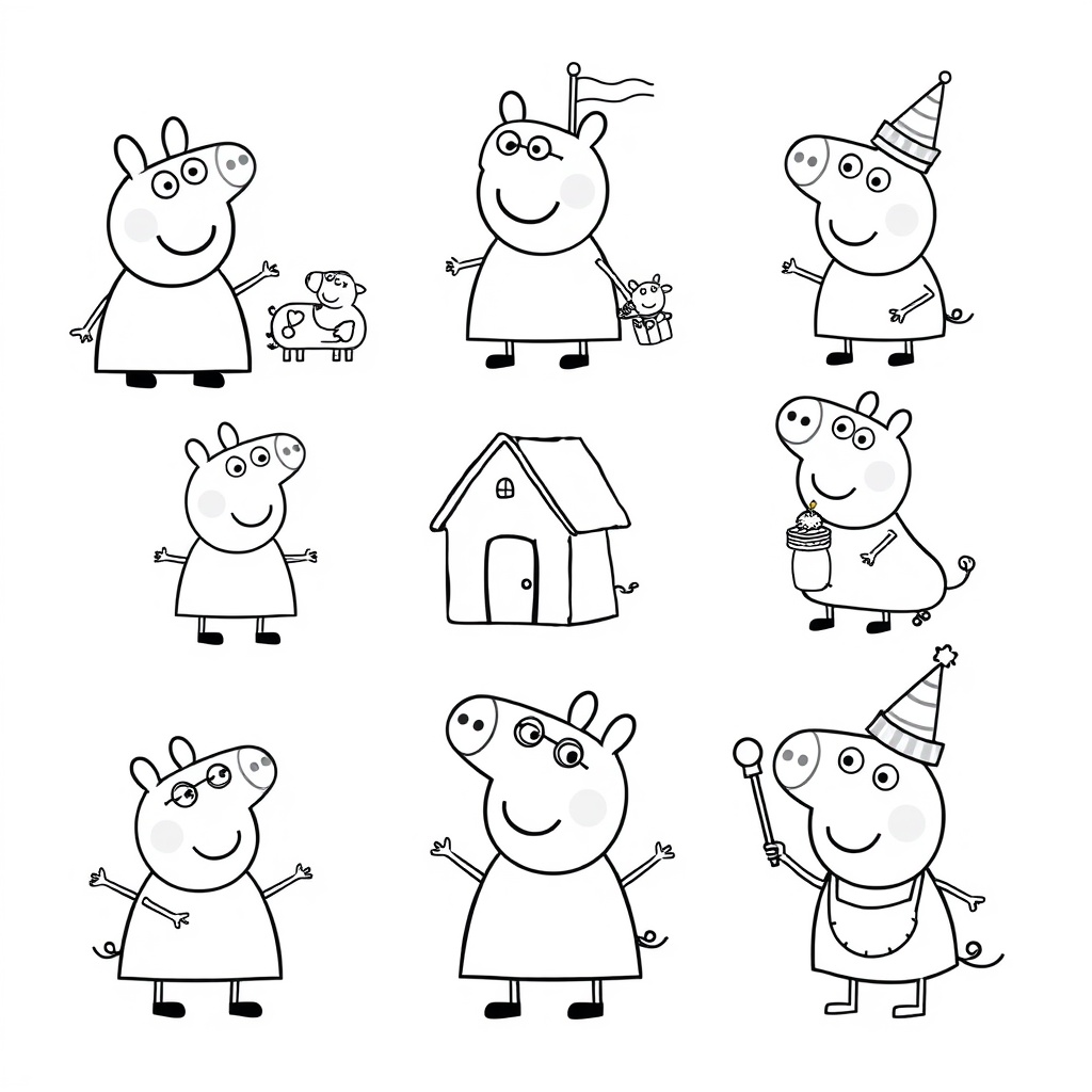 Kolorowanka: Świat Peppy