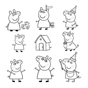 Kolorowanka: Świat Peppy
