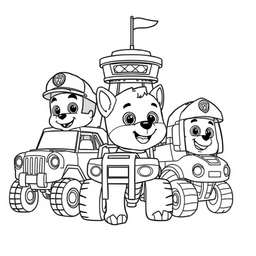 Kolorowanka z Psiego Patrolu