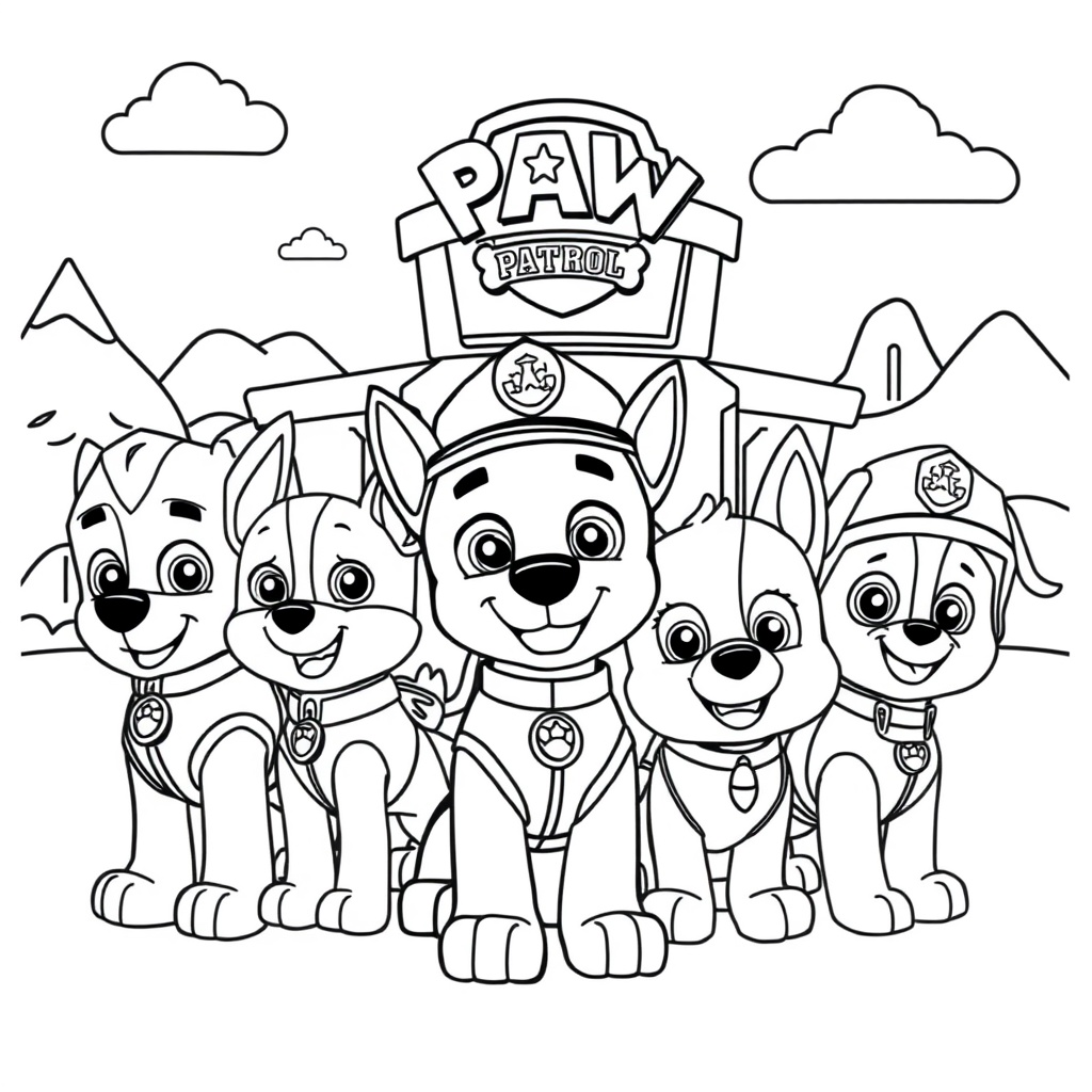 Libro para Colorear de La Patrulla Canina