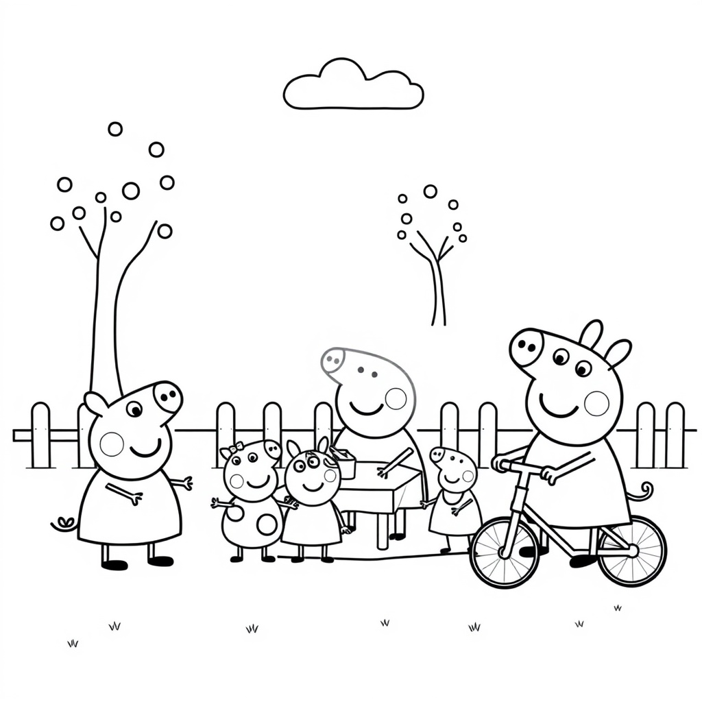 Kolorowanka "Peppa Pig w Akcji"