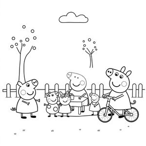 Kolorowanka "Peppa Pig w Akcji"