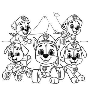 Coloring Book: PAW Patrol in Action