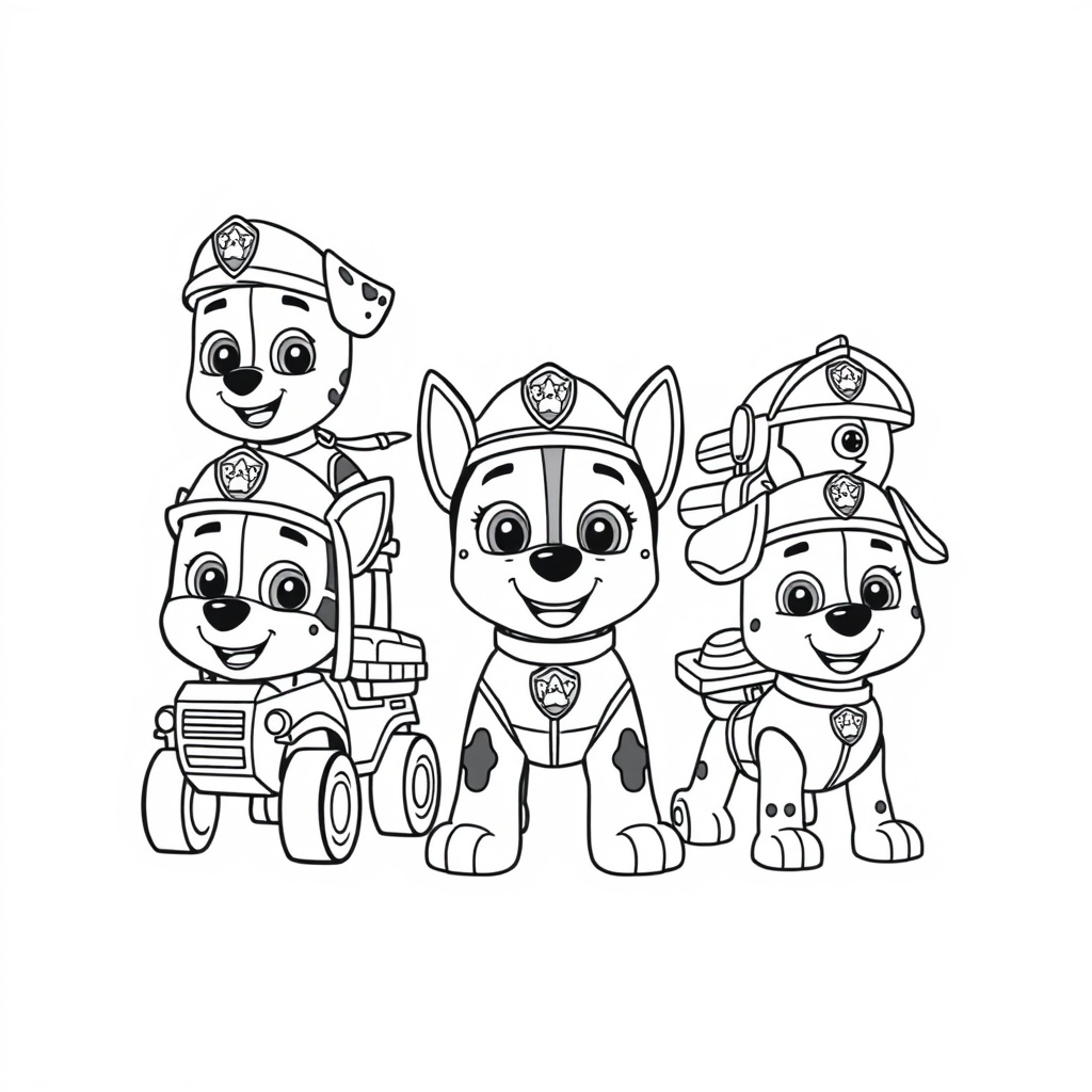 Kolorowanka Pieski ratownicy
