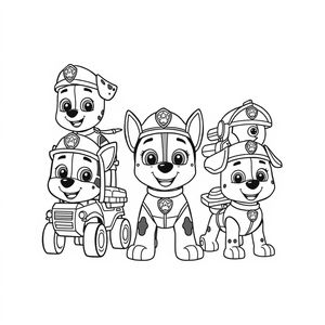 Kolorowanka Pieski ratownicy