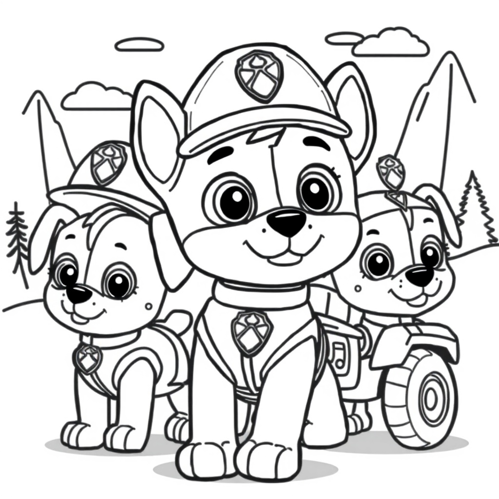 Kolorowanka Akcji z Psiego Patrolu
