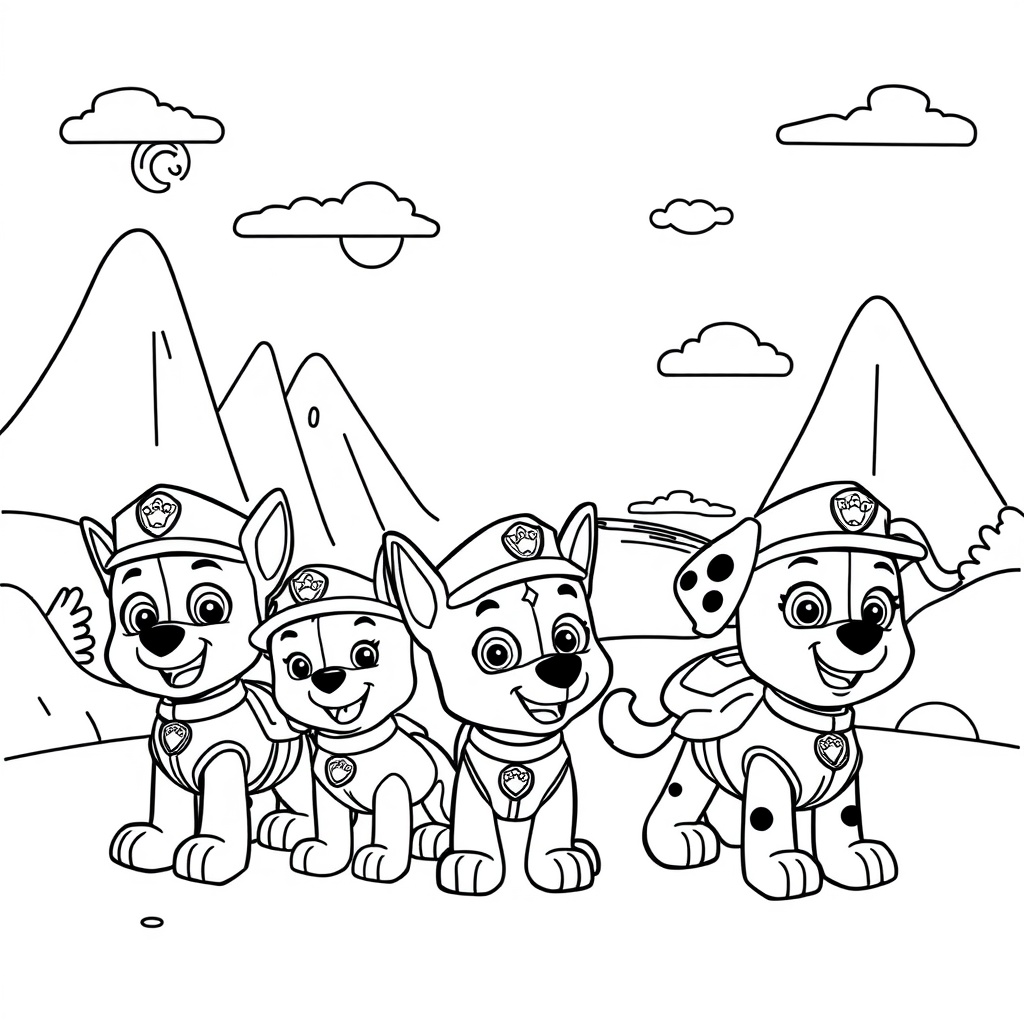 Kolorowanka: Psi Patrol na Misji