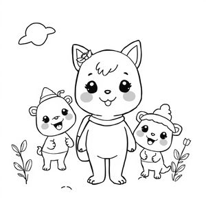 Kolorowanka Bluey: Przygotowania do Gry