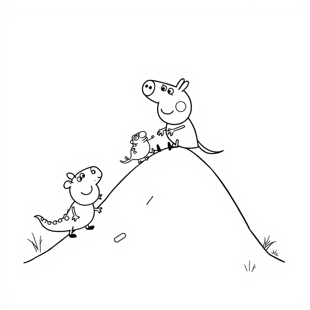 Kolorowanka z przygodami Świnki Peppy