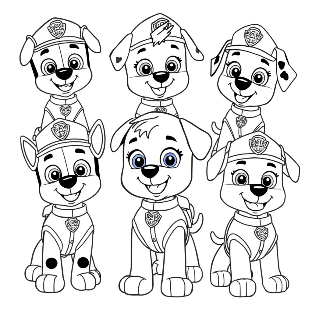Kolorowanki z Psiego Patrolu