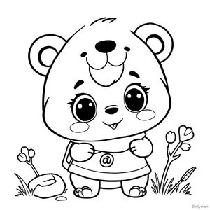 Kolorowanka Masza i Niedźwiedź