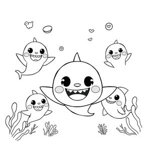 Baby Shark Coloring: Underwater Adventure