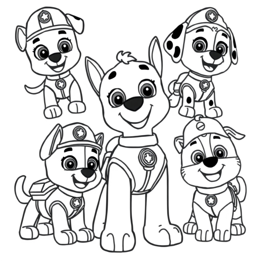 Libro para Colorear de Patrulla de Cachorros