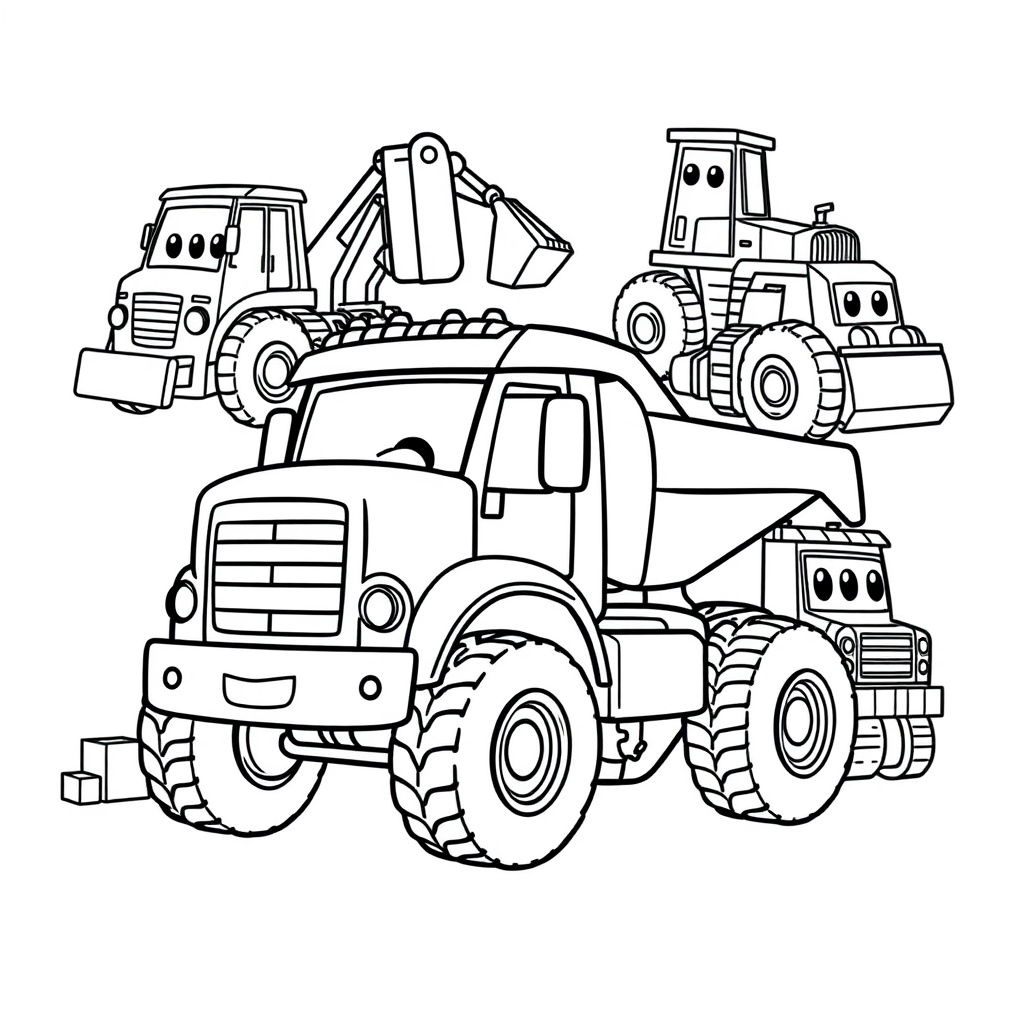 Leo Ciężarówka - Kolorowanka Dla Dzieci