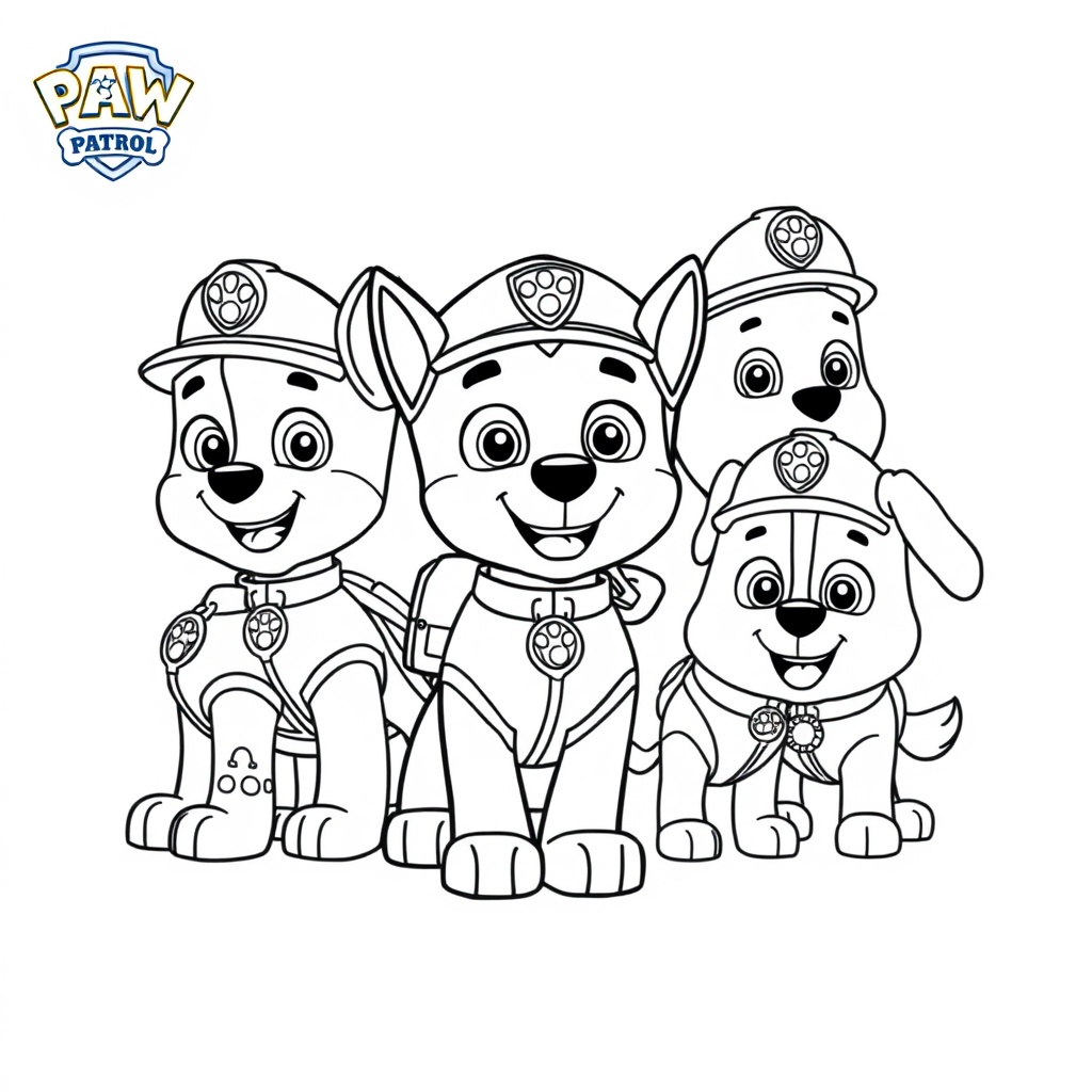 Kolorowanka: Psi Patrol w Akcji