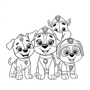 Kolorowanka: Psi Patrol w Akcji