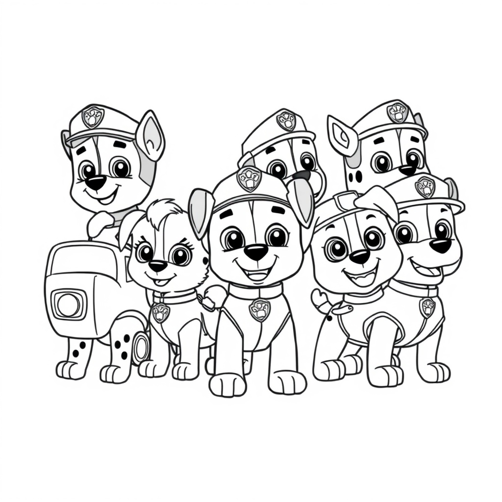 Página para Colorear de Patrulla Canina
