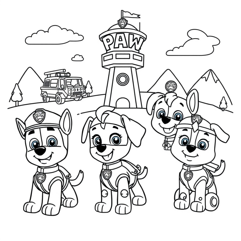 Kolorowanka Psi Patrol