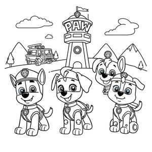 Kolorowanka Psi Patrol
