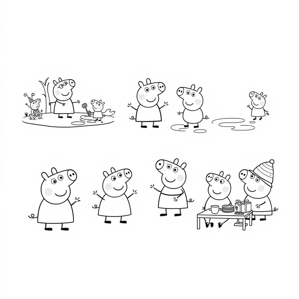 Kolorowanka z Świnką Peppą