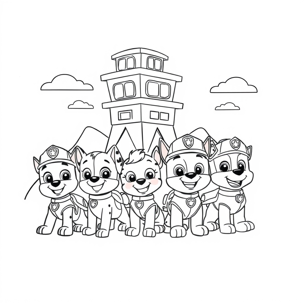 Libro para colorear: Patrulla de Cachorros