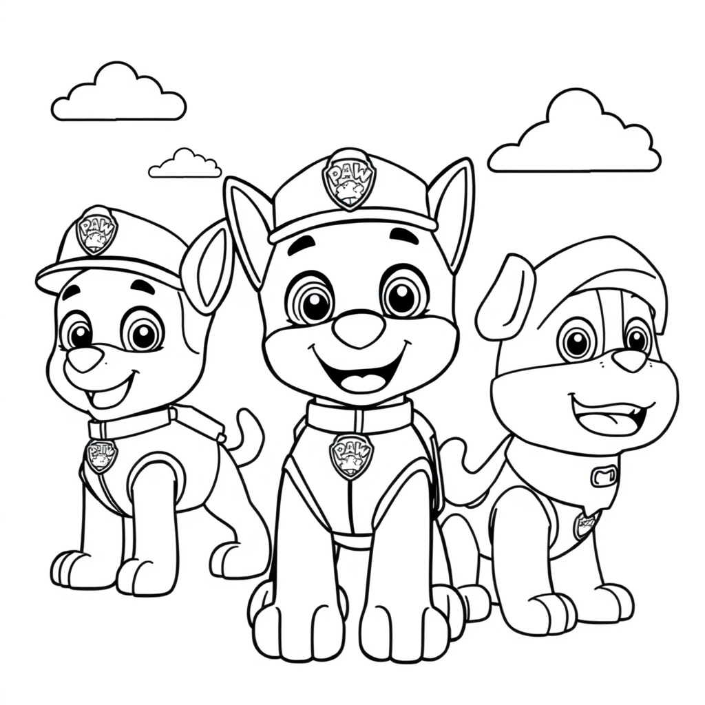 Libro de Colorear: Patrulla de Cachorros