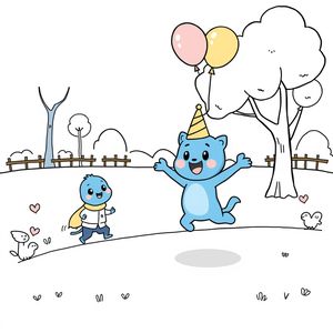 Kolorowanka z bajki Bluey