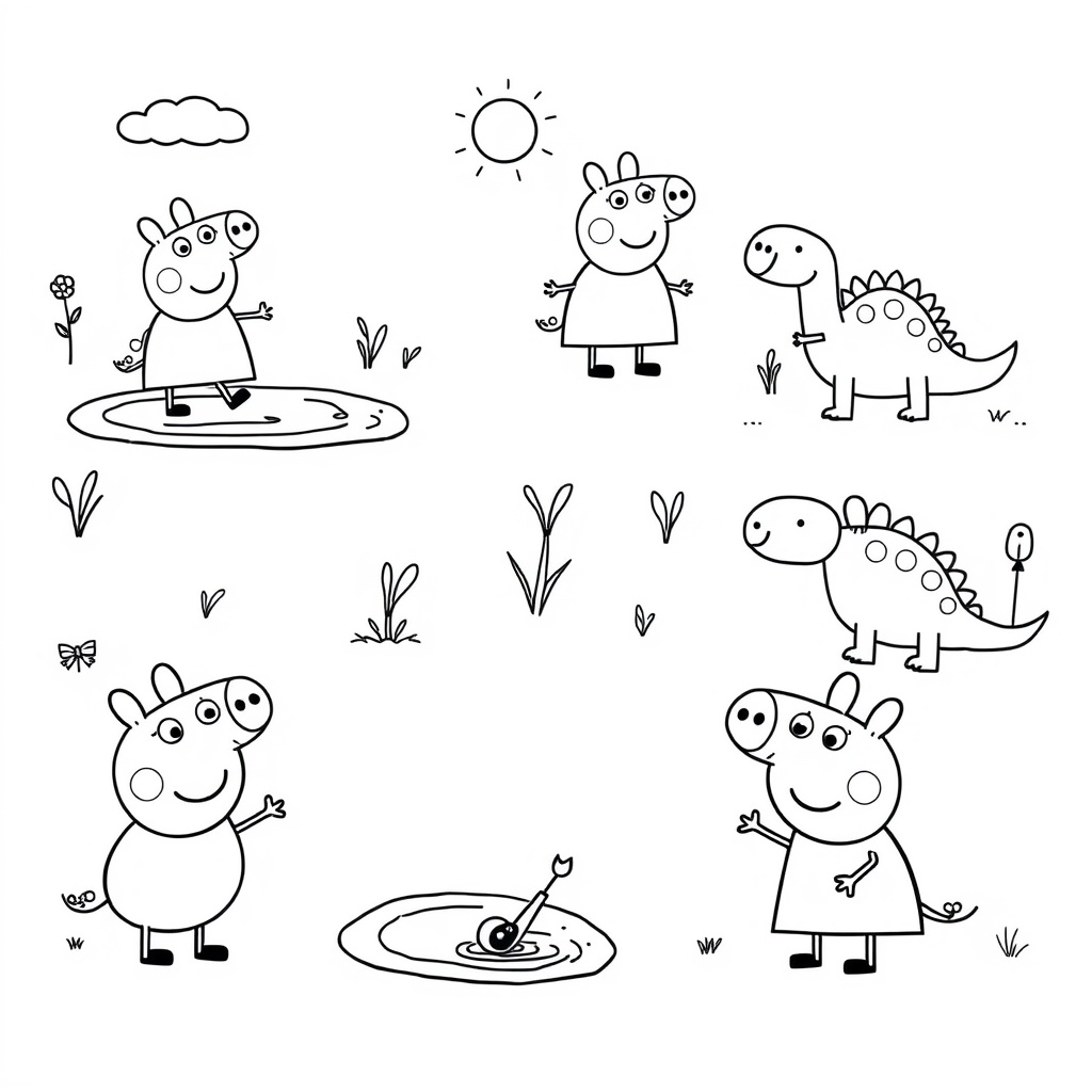 Kolorowanka z Peppą Pig