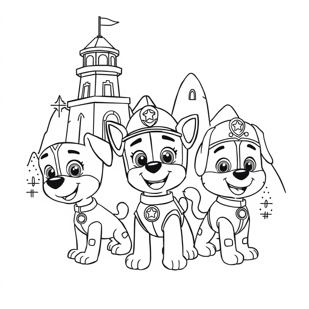 Coloring Book for Kids: PAW Patrol