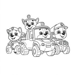 Coloring Book: PAW Patrol on Duty