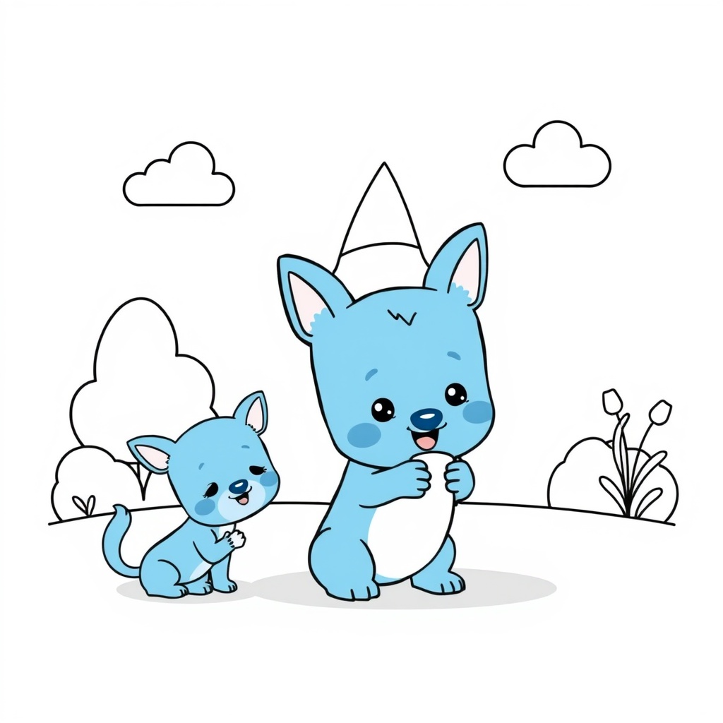 Kolorowanka Bluey: Przygody w Kolorach