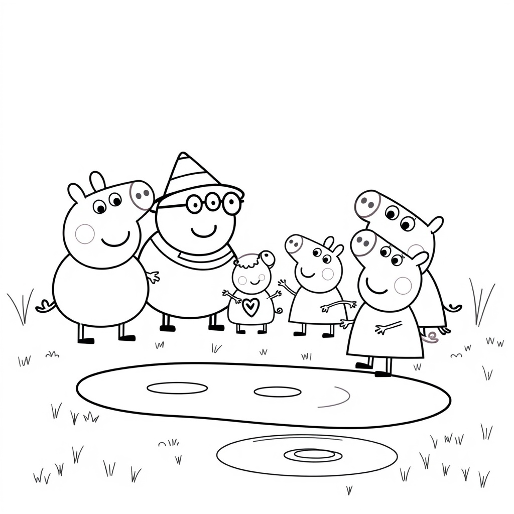 Kolorowanka z Przygód Peppa Pig