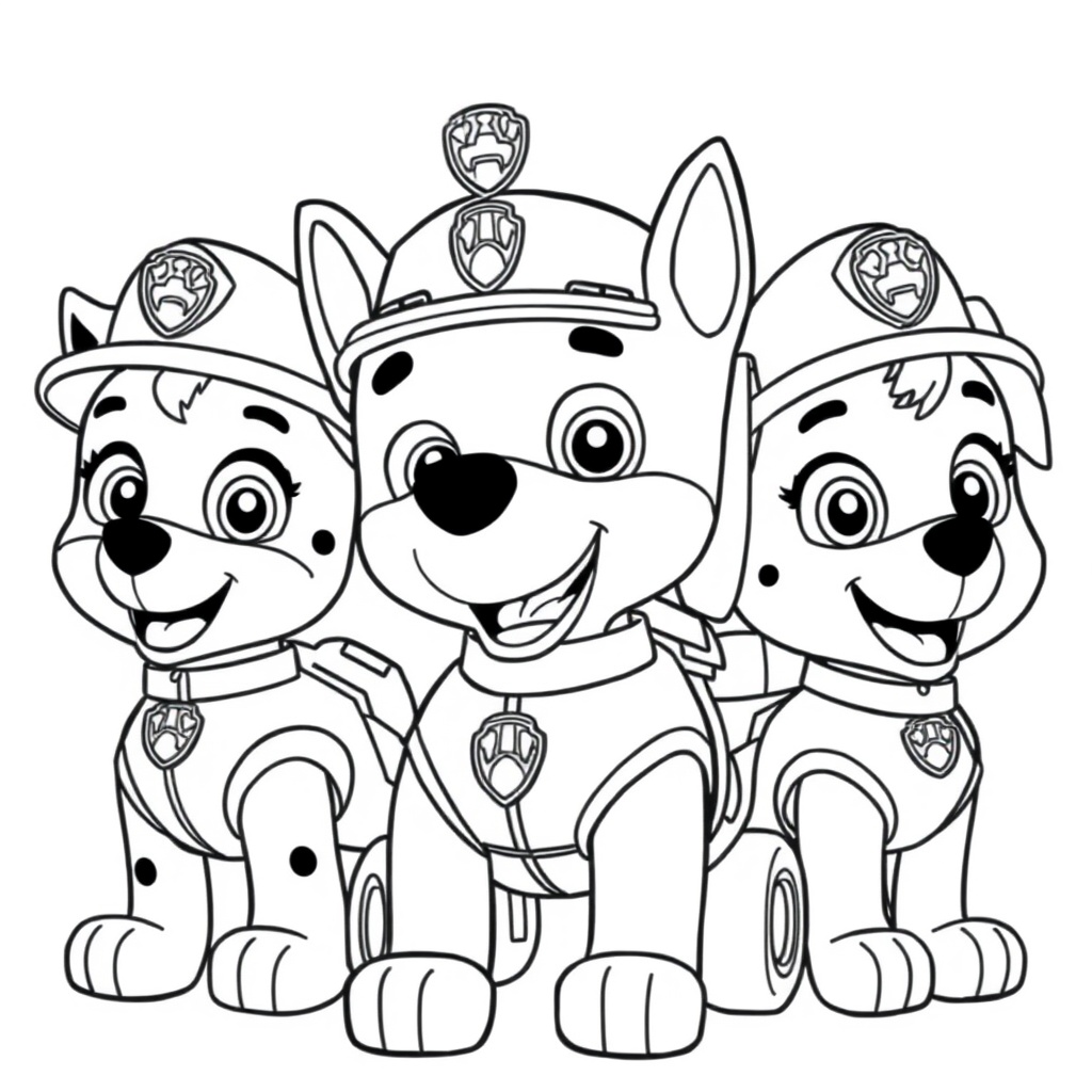 Psi Patrol kolorowanki